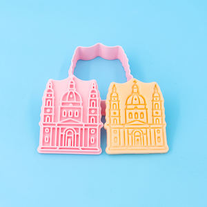 Serie <span class=keywords><strong>Budapest</strong></span>, molde de galletas impreso con animación de arcilla DIY, <span class=keywords><strong>Castillo</strong></span> de dibujos animados en 3D para hornear, cortadores de sándwich delicados, herramientas para galletas - Product Image 6