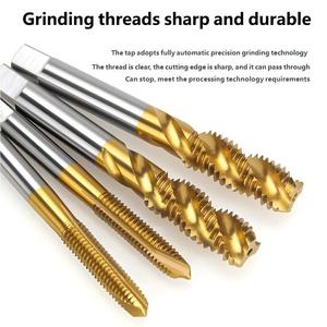 Tarauds métriques en acier rapide HSS M35 au cobalt avec revêtement TIALN, diamètre extérieur de 1,5 pouces pour <span class=keywords><strong>le</strong></span> <span class=keywords><strong>taraudage</strong></span> <span class=keywords><strong>et</strong></span> les machines-outils - Product Image 6