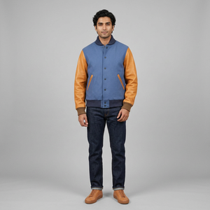 Classic Varsity <b>Jacket</b> <b>For</b> <b>Man</b> Casual College <b>Baseball</b> Design With Soft Lining And Durable Fabric - Product Image 1