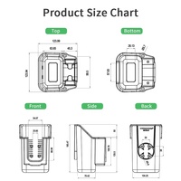 Support de pistolet à balayage industriel PDA Base de scanner étanche avec Base pour pistolet de scanner de codes à barres 2d pour la numérisation Bluetooth