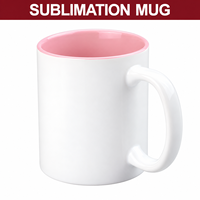 Mug en céramique de haute qualité avec intérieur coloré 11OZ, design personnalisé avec logo, mug à café en céramique avec poignée blanche
