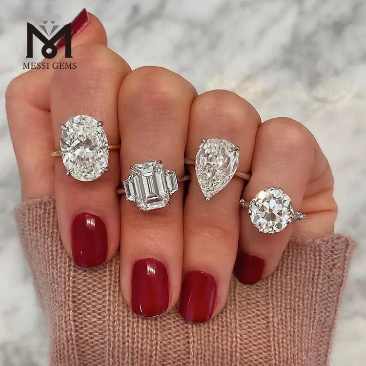 Custom 1ct 2ct 3ct 5ct Engagement Wedding Brand Jewelry 14k 18k Gold Lab Grown Diamond Ring