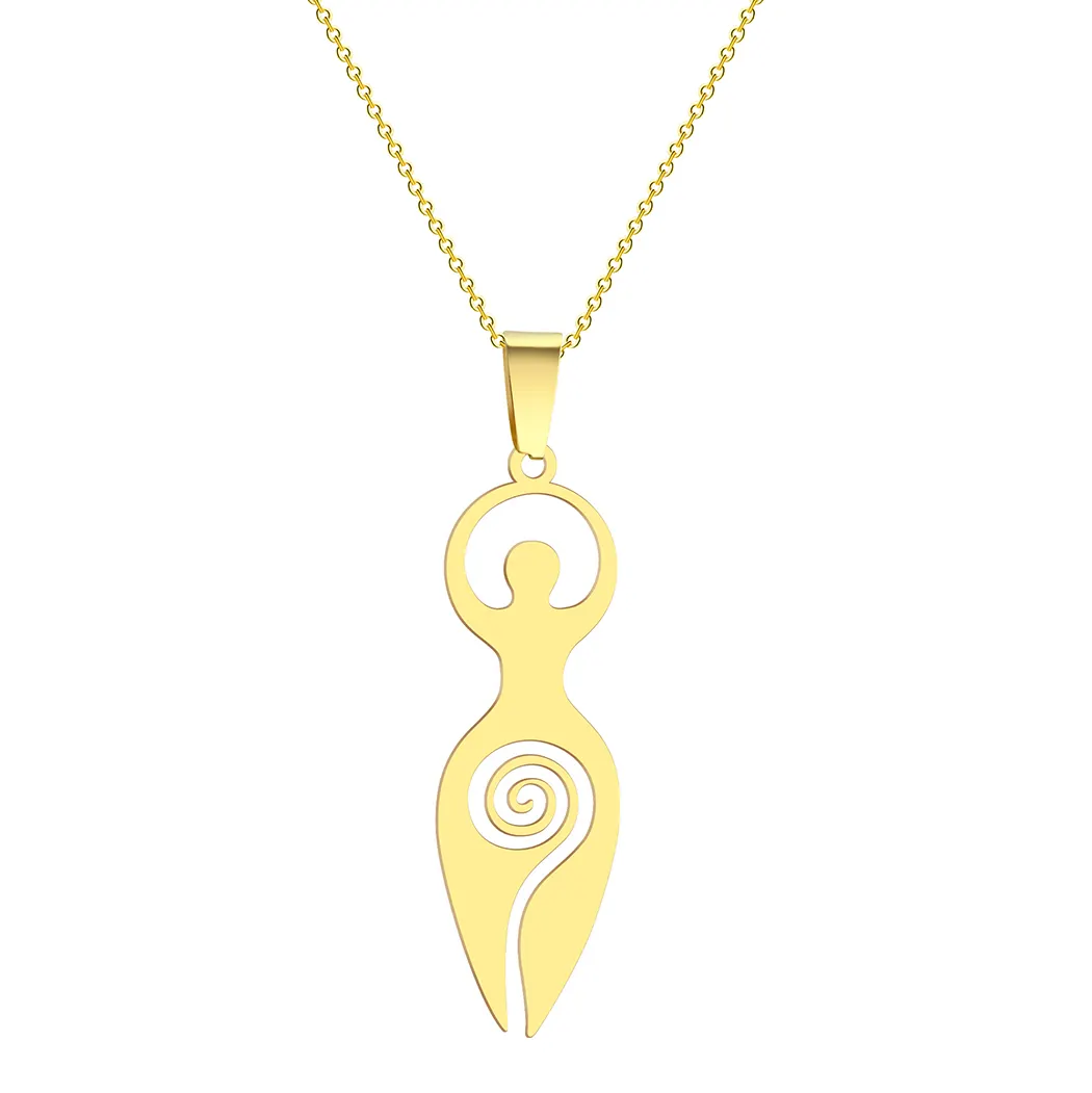 estilo celta Joyería Collares Collares con charms joyería para mujeres amuleto de luna collar de plata de ley 925 Colgante crescent 