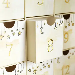 Meilleure vente 24/12 jour tiroir cadeau paquet bricolage petit fidget noël calendrier de l'avent jouets boîtes