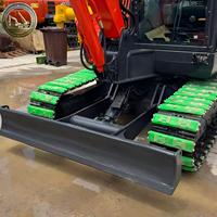 Excavatrice Doosan DX60-9C d'occasion 6T avec chenilles en caoutchouc, moteur d'origine, mini-excavatrice pour l'aménagement paysager et les travaux municipaux