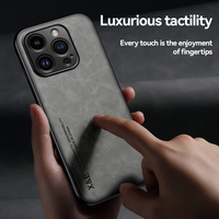 Pour iPhone 15 14 Plus 13 12 11 Pro XS Max 7 8 Plus Couverture Arrière En Cuir De Mouton Fine Lentille Protection Antichoc Cas De Téléphone Portable