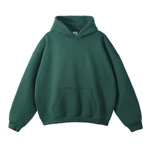 Dropshipping logotipo personalizado ropa de calle de peso pesado Sudadera con capucha Unisex algodón de gran tamaño Puff diseño patrón sólido tela de rizo francés - Product Image 3
