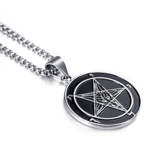 Baphomet-cadena colgante de acero inoxidable para hombre, figura de cabra, sigilo de <span class=keywords><strong>Lucifer</strong></span>, <span class=keywords><strong>diablo</strong></span>, demonio - Product Image 3