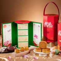 Boîte cadeau en papier de luxe au design personnalisé Boîte d'emballage pour gâteau de lune à la mi-automne
