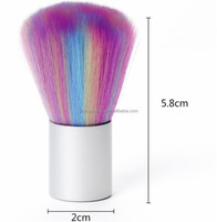 Brosse de nettoyage professionnelle de luxe pour nail art FULL Beauty YRX Z001, poils en nylon à virole sertie, manche en nylon souple, personnalisable