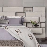 Ensembles de meubles de chambre à coucher italiens, cadre de lit moderne, ensemble de lit king size, lit plateforme luxueux en cuir capitonné