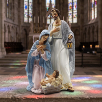 Statue religieuse catholique sainte famille en résine personnalisée cadeau religieux pour la décoration