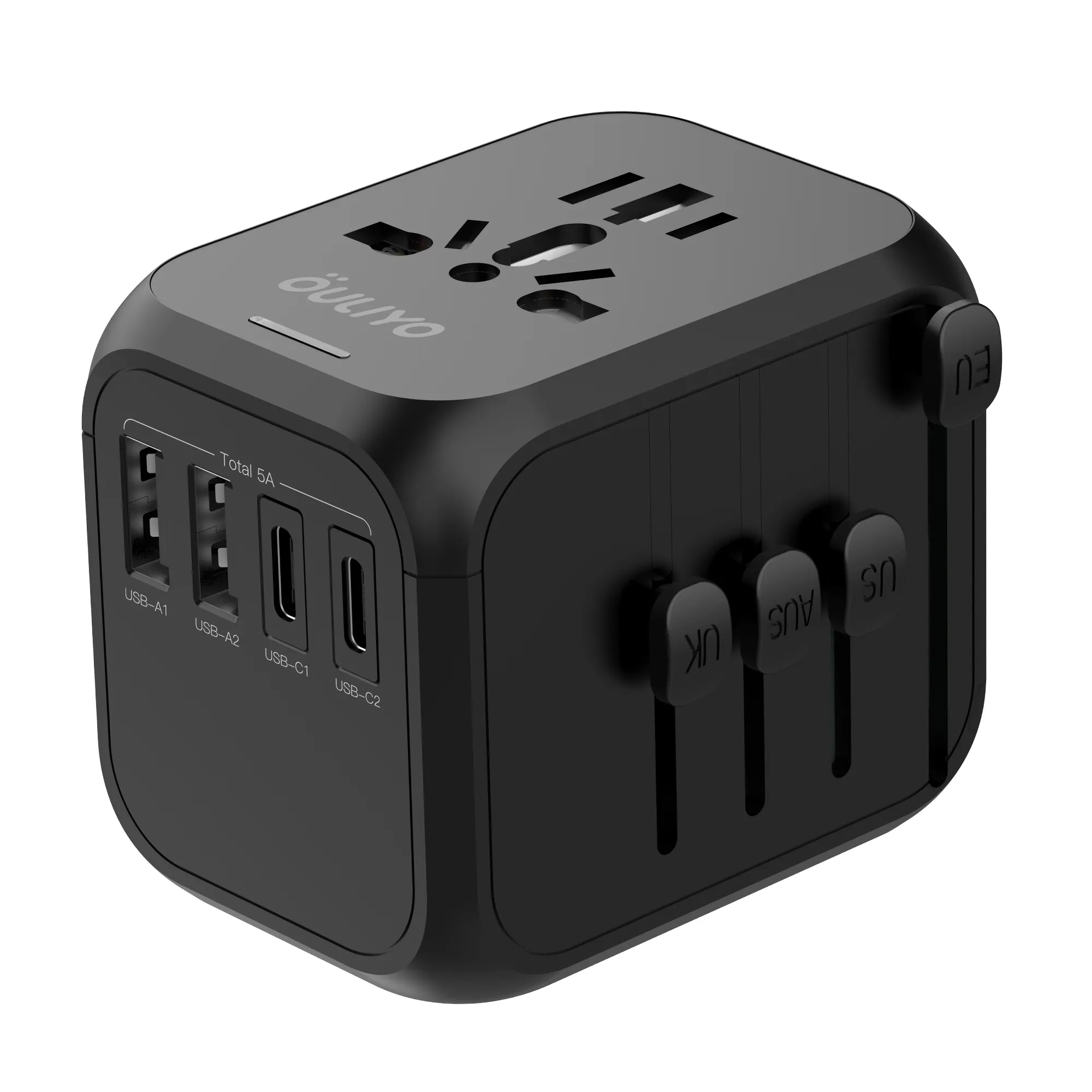 Ouliyo Adaptador de viagem adaptador elétrico para carregador rápido USB Tipo C, adaptador para carregador de viagem, carregador rápido para uso em PCs