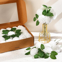 25 Pièces de fleurs artificielles faites à la main en mousse, hortensias, roses en PE, fleurs pour décoration de mariage, dahlias