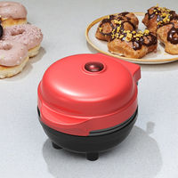 Machine à mini-beignets et gaufres électrique en aluminium, plaques antiadhésives, extérieur froid au toucher, économe en énergie, commande mécanique, usage domestique