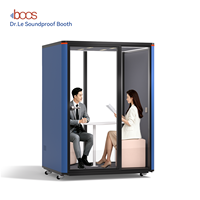 Cabine Acoustique Moderne Insonorisée pour 2 Personnes avec Verrou Magnétique – Idéale pour Entretiens Professionnels et Utilisation Hôtelière – Offre Spéciale