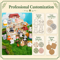 Jouets en peluche OEM/ODM, mini jouets en peluche doux, petites décorations, porte-clés en peluche personnalisés pour sac à dos, animaux en peluche (éléphant, panda, paresseux)