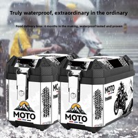 TOGO 32L Paire de sacoches latérales universelles pour moto en PP haute résistance, étanches, rigides, avec protection mécanique