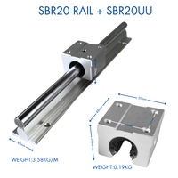 Kit de rail linéaire CNC robuste avec rail rond SBR et axe optique pour fraisage industriel et surfaçage de précision
