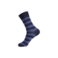 Chaussettes colorées à motif rayé tricoté de style décontracté épais respirant de qualité supérieure pour hommes pour la vente en gros pour le printemps