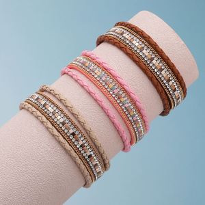 Double Snap Bracelet <b>Top</b>-rated White Label Deer Antler Inlay Holiday Gift for Women Two-tone Finish - Product Image 4