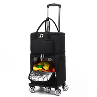 Personnalisé Mobile Portable Pliable Voyage Camping Voiture Sac Supermarché Magasin Shopping Chariots Main Chariot Shopping Sac avec Roues