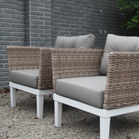 OSMEN LUMI Wicker Patio Möbel 4 Stück Set gewebtes Rattan Outdoor Sofa für Villa Courtyard Park