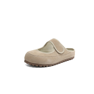 Sandalo estivo nuovo stile, ampio, con <span class=keywords><strong>tacco</strong></span> <span class=keywords><strong>basso</strong></span>, cinturino alla caviglia, suola in pelle grezza, slip-on, punta tonda, <span class=keywords><strong>tacco</strong></span> spesso, impermeabile. - Product Image 1