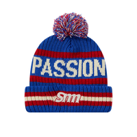 Bonnets d'hiver en jacquard à rayures avec logo personnalisé, fabrication directe d'usine, pompon brodé