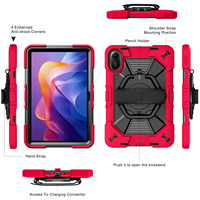 Étui antichute pour Xiaomi Redmi Pad 2 11 pouces, coque de tablette robuste à 3 couches avec sangle de main rotative et bandoulière