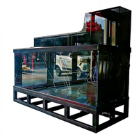 Aquarium carré en verre Jiluo Koi, filtres intégrés latéraux et supérieurs à trois couches, ultra-blanc, sans changement d'eau, grand modèle pour salon