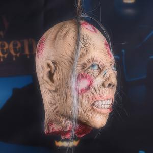 Fête d'Halloween Horreur <span class=keywords><strong>Zombie</strong></span> Latex - Bloody Rot Face Cosplay pour Terror Party Scary <span class=keywords><strong>Monster</strong></span> Face Cover Custom Design - Product Image 1