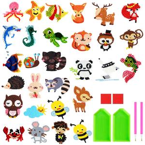 Diamond Painting Kits for Kids 5D DIY Diamond Kits Paint by Numbers Handmade Sticker