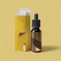 Boîtes cosmétiques écologiques personnalisées avec logo imprimé recto-verso, poignée portable, flacon compte-gouttes en verre de 30 ml pour huiles essentielles, en papier