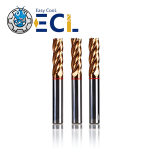 Fresa de carburo de tungsteno Easy CooL de 4 filos con recubrimiento TiAlN, helicoidal de 35 grados, punta plana, para fresado CNC - Product Image 3