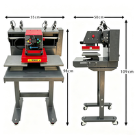 Presse à chaud professionnelle 20x20CM DTF électrique double station pour transfert par sublimation sur T-shirts et impression de vêtements – Usage commercial