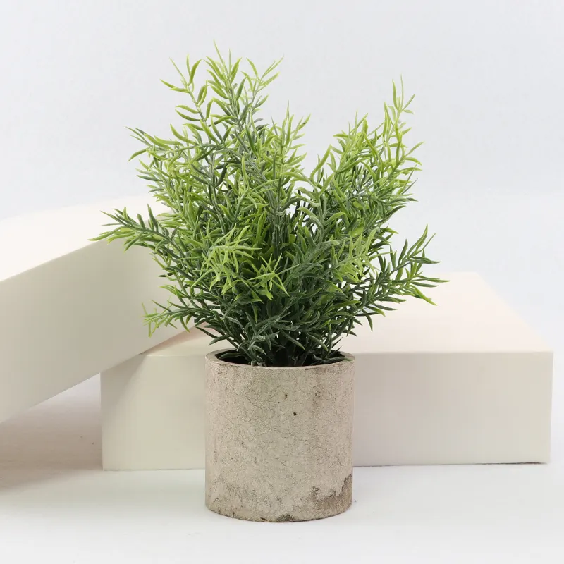 Plante bonsaï artificielle verte, 1 pièce, décoration d'intérieur, pot de panier, plantes vertes
