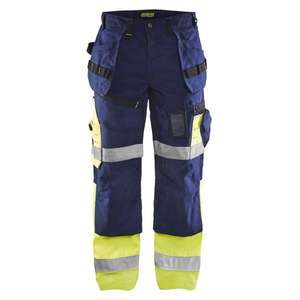BLAKLADER - 150818608933D116 Pantalones Hi-Vis X1500 Azul marino/amarillo-EAN 7330509387375 ROPA DE TRABAJO DE 2017 - Product Image 1
