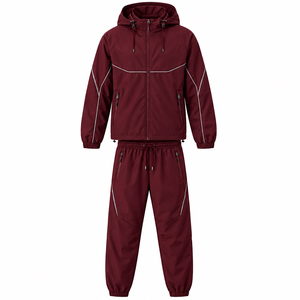 Ensemble coupe-vent OEM pour l'extérieur avec veste résistante au vent et pantalon de survêtement confortable pour la randonnée, les voyages et les activités physiques - Product Image 1