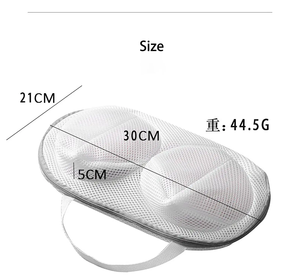 Bolsa de lavado de sujetador Juego de 2 bolsas de lavado de malla con cremallera Premium para sujetador Lencería de malla plegable Ropa interior Bolsas de lavado de malla - Product Image 5