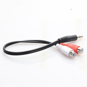 Adaptateur Jack 3,5 mm vers 2 <span class=keywords><strong>RCA</strong></span> Femelle, Câble Répartiteur Audio Vidéo avec Gaine en PVC et Blindage Combiné pour HDTV et Casque - Product Image 2