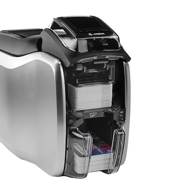 Original Zebra ZC300 Single Side Dual Side Plastic Pvc Card Printer 300Dpi Desktop Printer