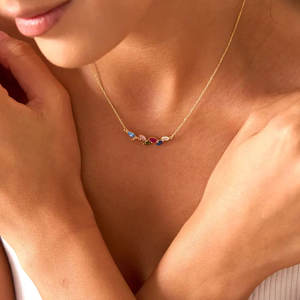 Collar con Piedra de Nacimiento Personalizada, Joyería Familiar, Delicado Collar para Mamá, Regalo Significativo - Product Image 3