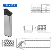 Boîtier de batterie de vélo électrique ALX131 OEM 48V LiFePO4 vide pour vélo électrique, vente en gros, boîte de batterie personnalisée