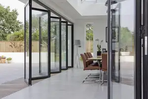 fliegende bildschirm akkordeon balkon glasschiebetür aluminium exterieur sicherheit schalldicht mit aluminium klapptür