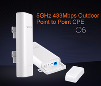Tenda O6 10KM 5GHz 11ac 867Mbps al aire libre CPE inalámbrico WiFi repetidor extensor enrutador AP Punto de Acceso WiFi puente con adaptador POE