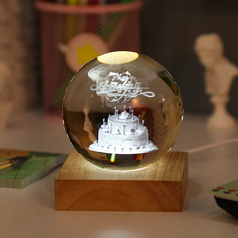 जे नई उत्पाद स्मारिका उपहार 3d लेजर क्रिस्टल बॉल