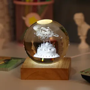 Nducjy — boule de cristal laser 3d, nouveau produit souvenir avec le nouveau produit