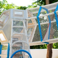 Aire de jeux en filet de corde haut de gamme pour hôtels et complexes, équipement d'aventure extérieur avec tour d'escalade et pont pour enfants, fabrication sur mesure Netstribe