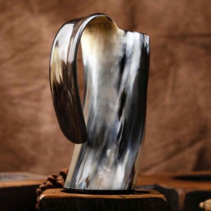 แก้วดื่มฮอร์นแบบไวกิ้งทำจากวัวควายเป็นมิตรกับสิ่งแวดล้อมแบบใช้แล้วทิ้ง - Product Image 2